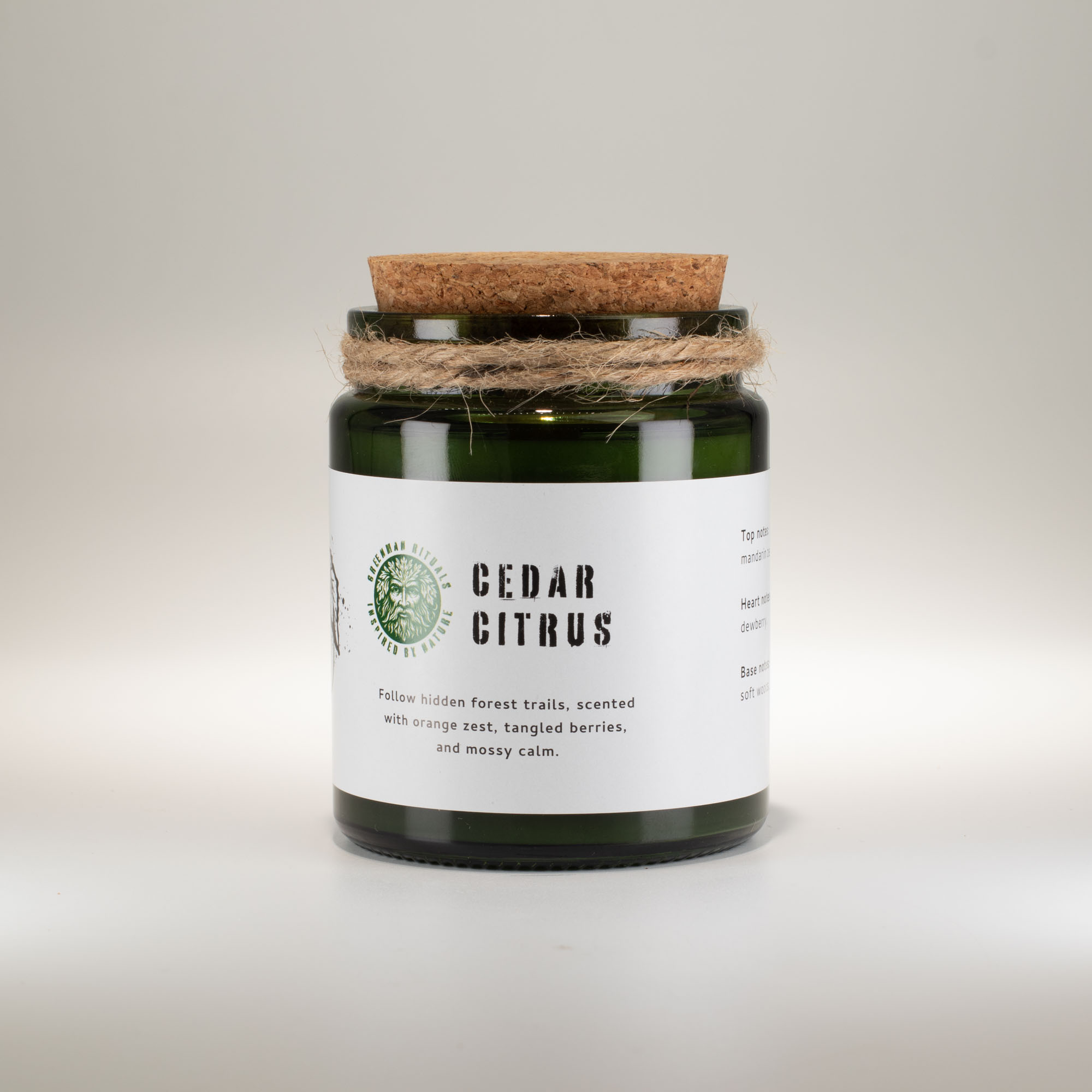 Greenman Woodwick Soy Candle - Cedar Citrus